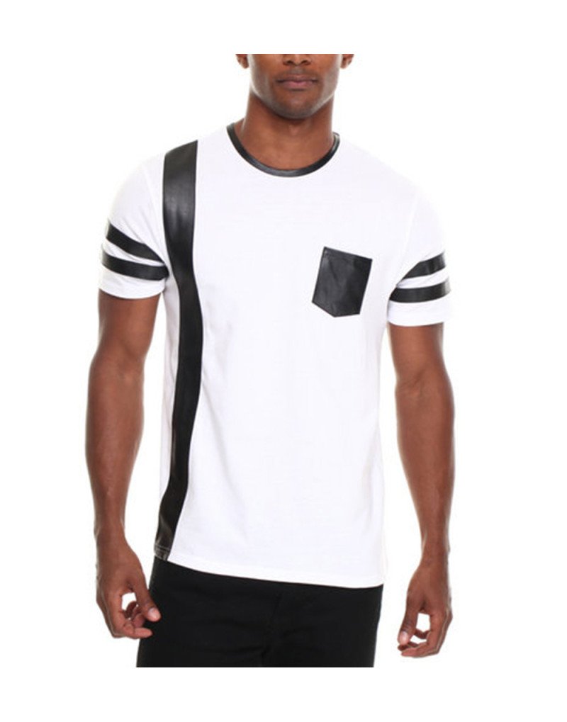 Genuine Sheep Leather T-shirt With Single Chest Pocket TS3